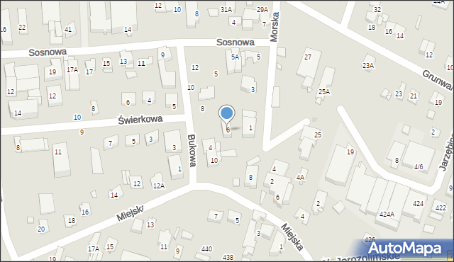 Pruszków, Bukowa, 6, mapa Pruszków