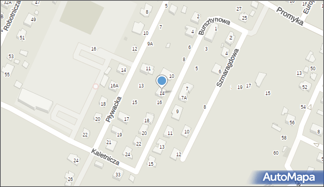 Pruszków, Bursztynowa, 14, mapa Pruszków