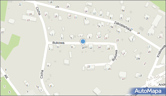 Przemyśl, Bukowa, 10, mapa Przemyśla