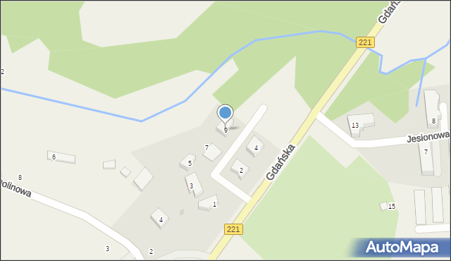 Przywidz, Bukowa, 9, mapa Przywidz