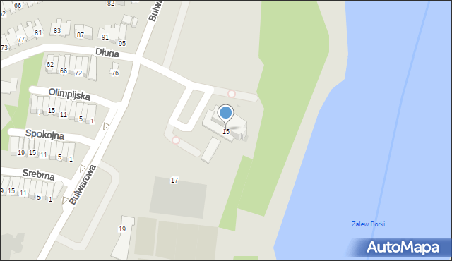 Radom, Bulwarowa, 15, mapa Radomia