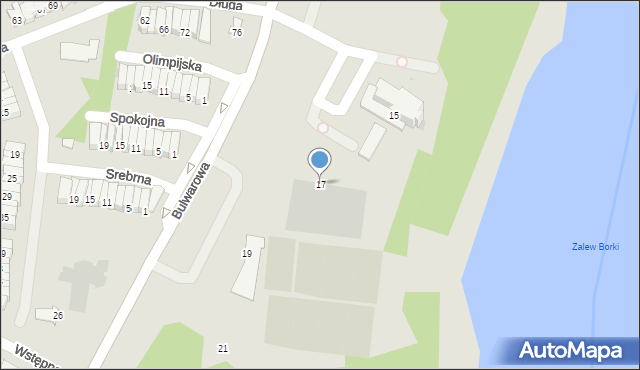 Radom, Bulwarowa, 17, mapa Radomia