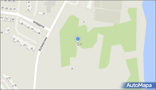 Radom, Bulwarowa, 23, mapa Radomia