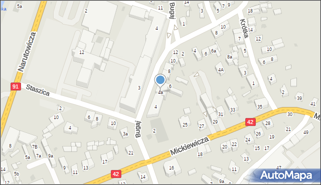 Radomsko, Bugaj, 4a, mapa Radomsko