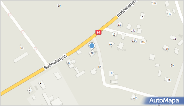 Radymno, Budowlanych, 6b, mapa Radymno