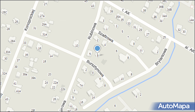 Radzymin, Bursztynowa, 3, mapa Radzymin