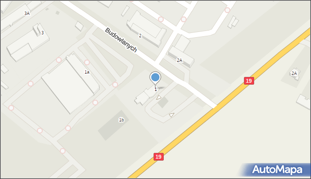 Radzyń Podlaski, Budowlanych, 1, mapa Radzyń Podlaski