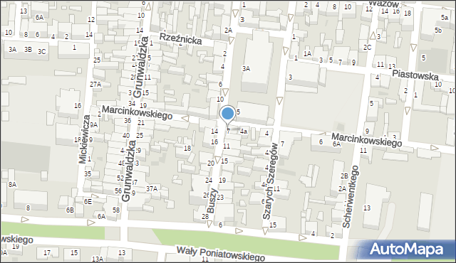 Rawicz, Buszy Ignacego, 7, mapa Rawicz