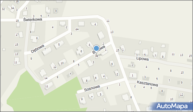 Rogalinek, Bukowa, 3a, mapa Rogalinek