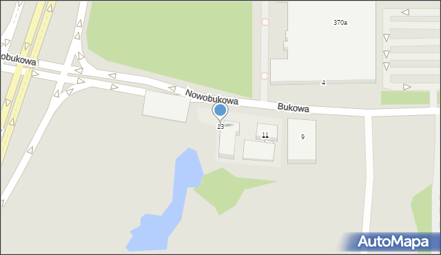 Ruda Śląska, Bukowa, 13, mapa Rudy Śląskiej