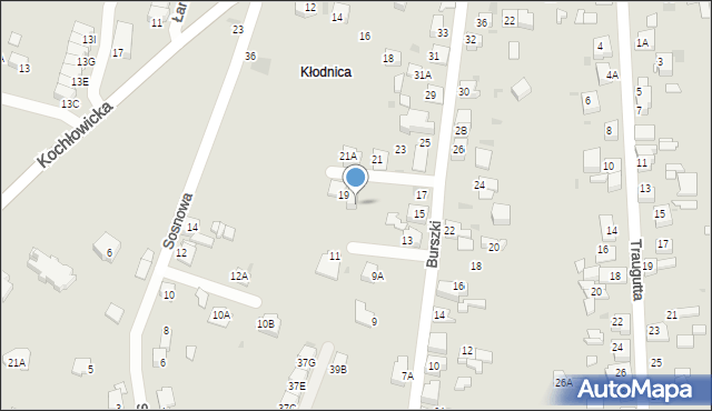 Ruda Śląska, Burszki, 19A, mapa Rudy Śląskiej
