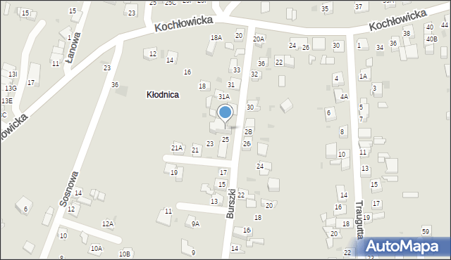 Ruda Śląska, Burszki, 27, mapa Rudy Śląskiej