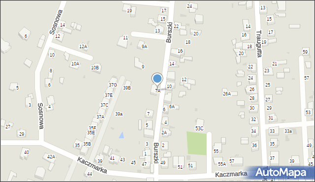 Ruda Śląska, Burszki, 7A, mapa Rudy Śląskiej