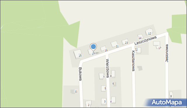 Rudy, Bukowa, 17, mapa Rudy