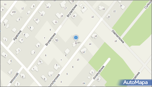 Rusiec, Bursztynowa, 11, mapa Rusiec