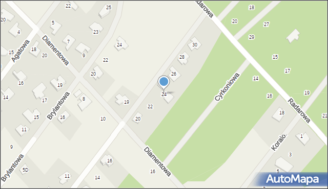 Rusiec, Bursztynowa, 24, mapa Rusiec