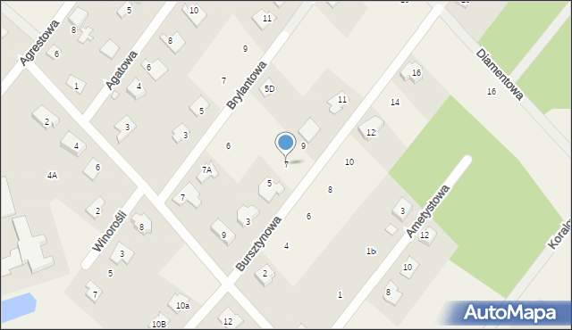 Rusiec, Bursztynowa, 7, mapa Rusiec