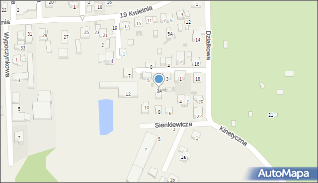 Rybie, Bukietowa, 3A, mapa Rybie