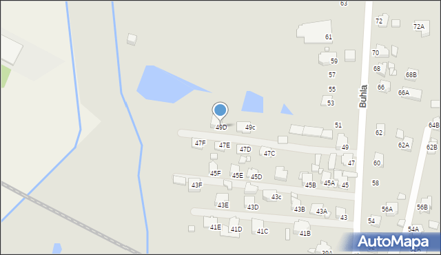 Rybnik, Buhla Maksymiliana, 49D, mapa Rybnika