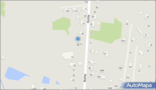 Rybnik, Buhla Maksymiliana, 63, mapa Rybnika