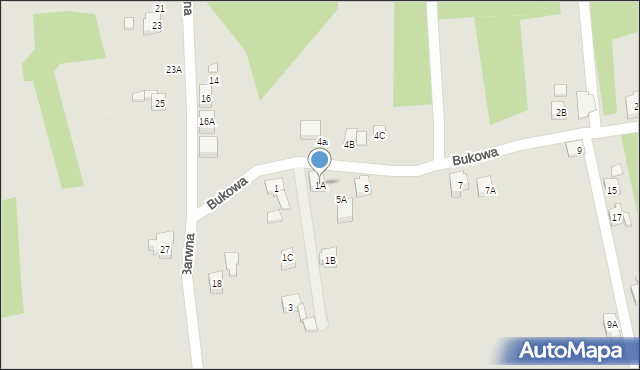 Rydułtowy, Bukowa, 1A, mapa Rydułtowy