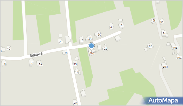 Rydułtowy, Bukowa, 21A, mapa Rydułtowy