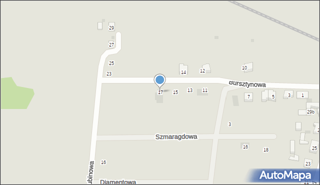 Rzepin, Bursztynowa, 17, mapa Rzepin