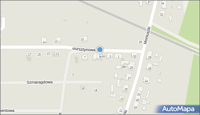Rzepin, Bursztynowa, 5, mapa Rzepin