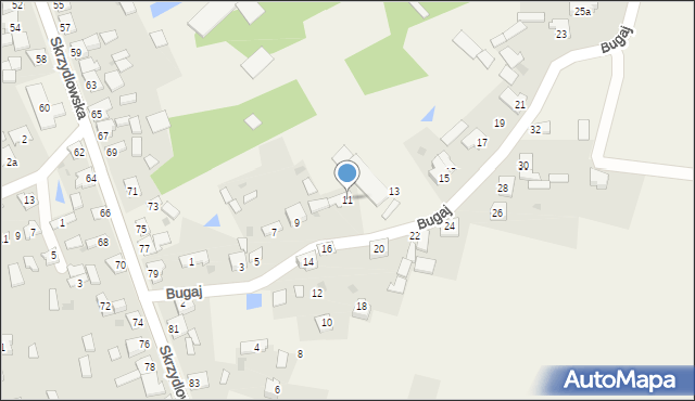 Rzerzęczyce, Bugaj, 11, mapa Rzerzęczyce