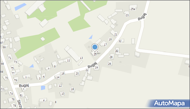 Rzerzęczyce, Bugaj, 15, mapa Rzerzęczyce