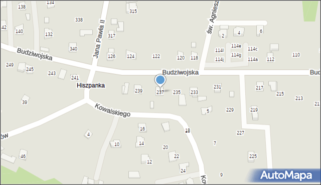 Rzeszów, Budziwojska, 237, mapa Rzeszów