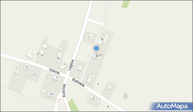 Rzuchów, Bukowa, 3a, mapa Rzuchów