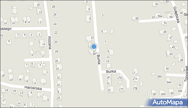 Sandomierz, Burka Wincentego, 14, mapa Sandomierza