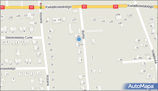 Sandomierz, Burka Wincentego, 4, mapa Sandomierza