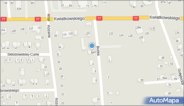 Sandomierz, Burka Wincentego, 4A, mapa Sandomierza