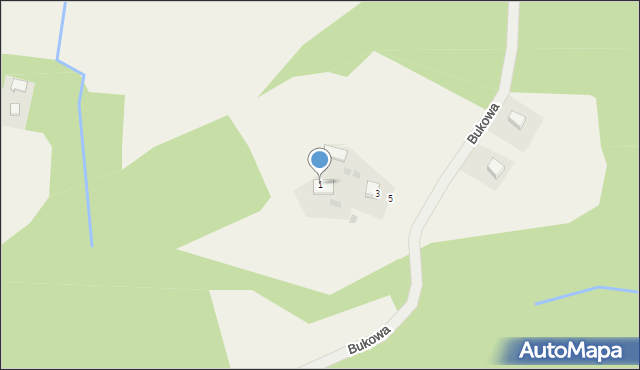 Sanka, Bukowa, 1, mapa Sanka