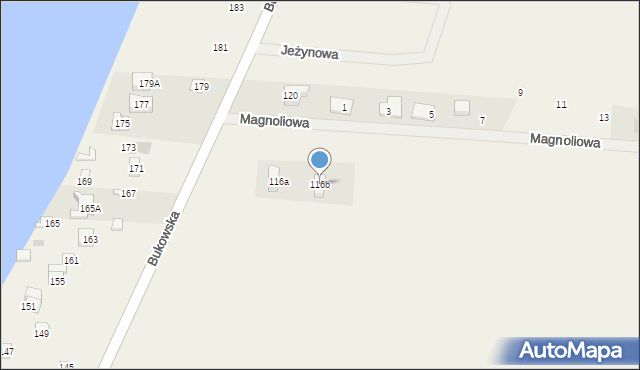 Sapowice, Bukowska, 116b, mapa Sapowice