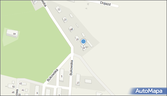 Sapowice, Bukowska, 14, mapa Sapowice