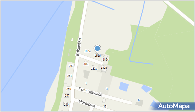 Sapowice, Bukowska, 182d, mapa Sapowice