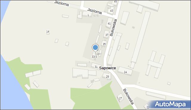 Sapowice, Bukowska, 33A, mapa Sapowice