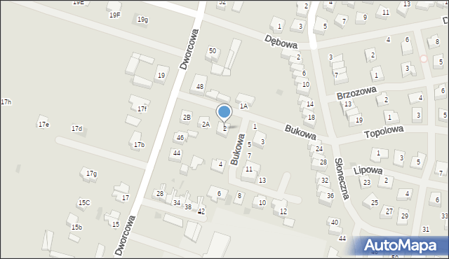 Sianów, Bukowa, 2, mapa Sianów