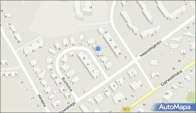 Siedlce, Bucholca Bernarda, 6, mapa Siedlce