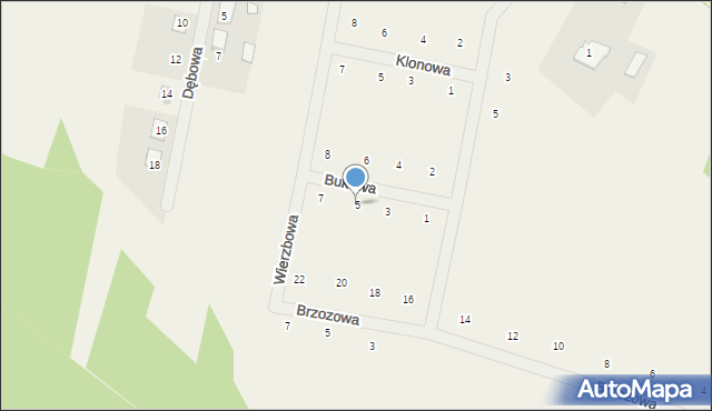 Siedlec, Bukowa, 5, mapa Siedlec