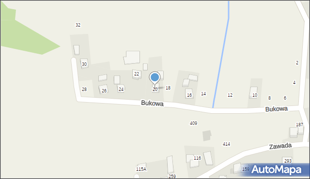 Siepraw, Bukowa, 20, mapa Siepraw