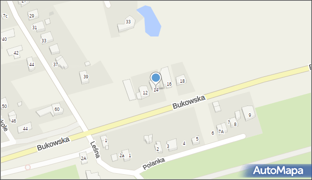 Sierosław, Bukowska, 14, mapa Sierosław