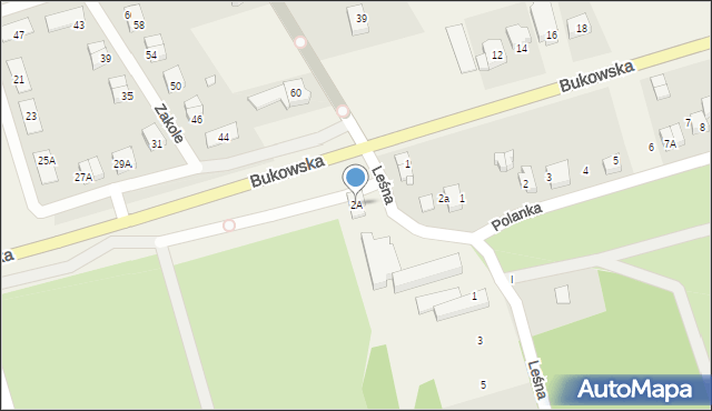 Sierosław, Bukowska, 2A, mapa Sierosław