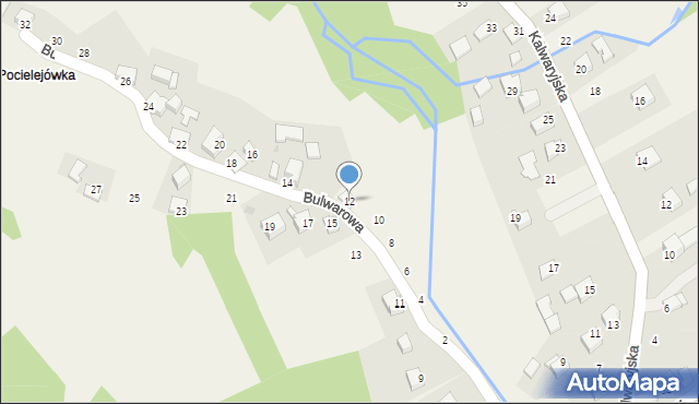 Skawinki, Bulwarowa, 12, mapa Skawinki