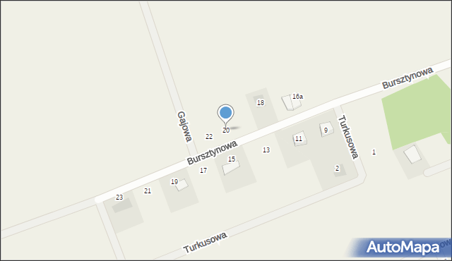 Skowarcz, Bursztynowa, 20, mapa Skowarcz