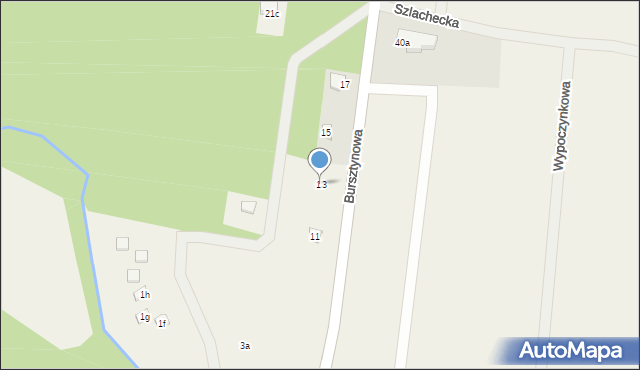 Słajszewo, Bursztynowa, 13, mapa Słajszewo