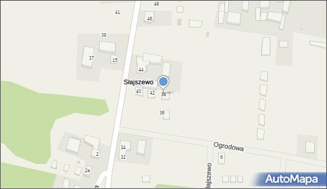 Słajszewo, Bursztynowa, 38, mapa Słajszewo